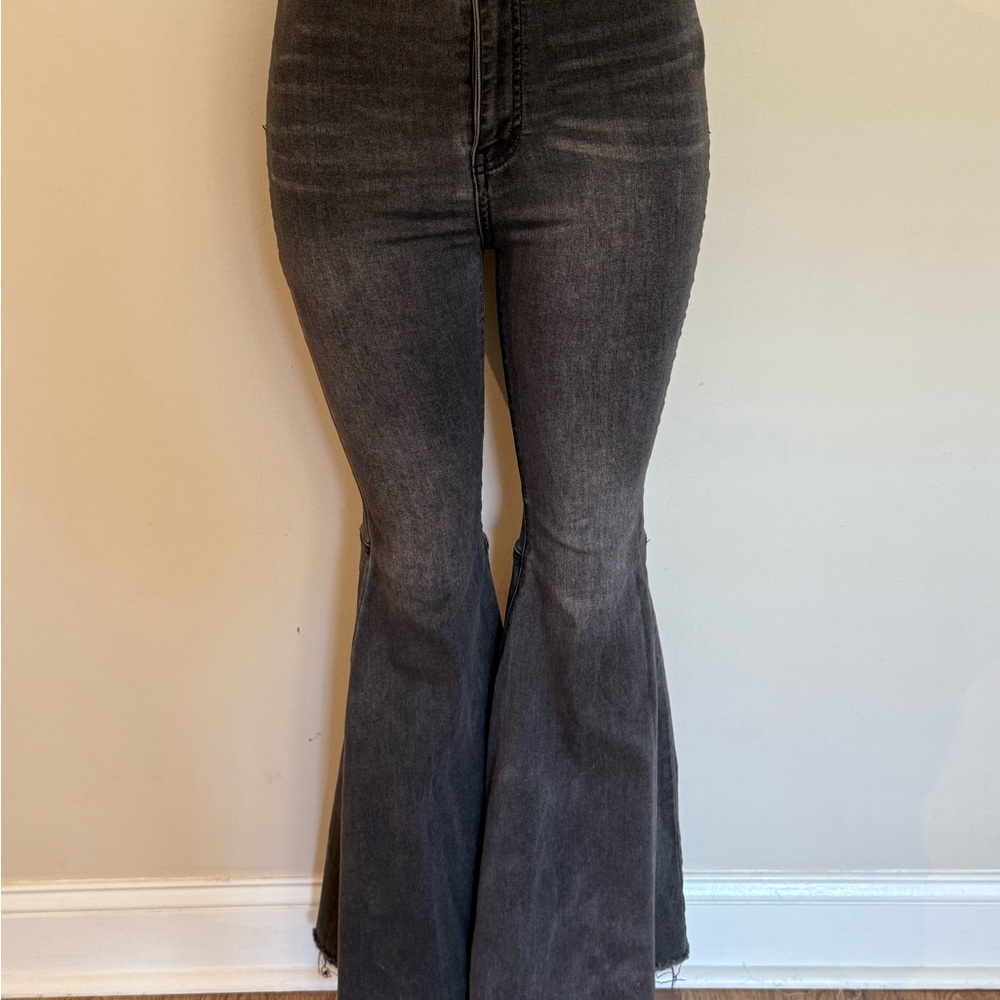 Free People Charcoal Flare Jeans